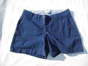 Crown & Ivy Caroline 5 Inseam Shorts Navy Blue Women's 4 Classic Fit